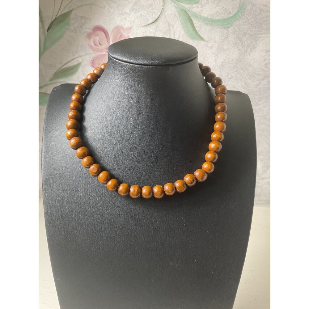 Wood Beaded Necklace For Women or Men